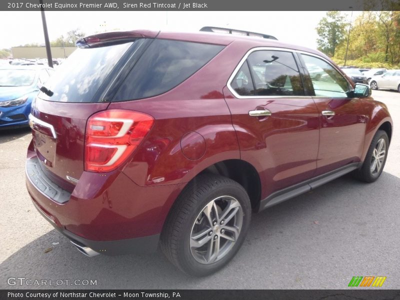 Siren Red Tintcoat / Jet Black 2017 Chevrolet Equinox Premier AWD