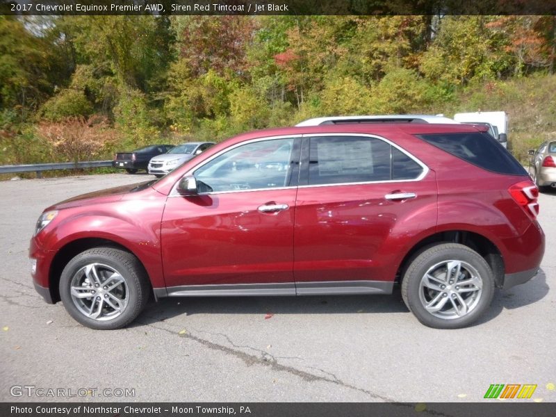 Siren Red Tintcoat / Jet Black 2017 Chevrolet Equinox Premier AWD