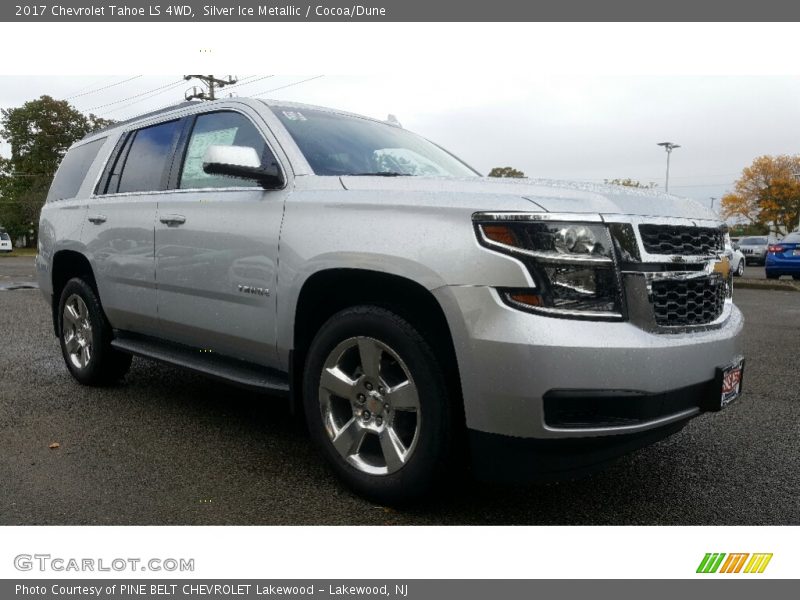 Silver Ice Metallic / Cocoa/Dune 2017 Chevrolet Tahoe LS 4WD