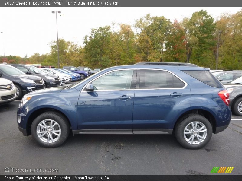 Patriot Blue Metallic / Jet Black 2017 Chevrolet Equinox LT AWD