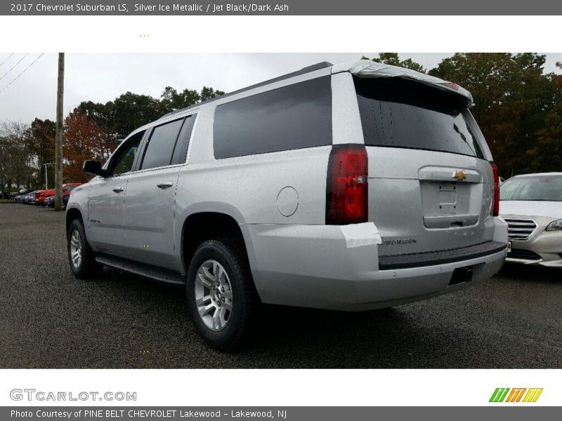 Silver Ice Metallic / Jet Black/Dark Ash 2017 Chevrolet Suburban LS