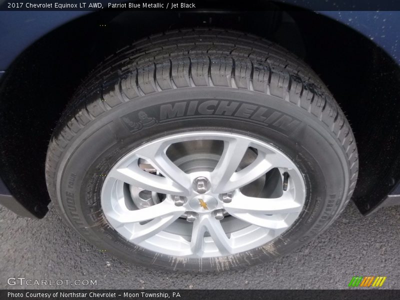 Patriot Blue Metallic / Jet Black 2017 Chevrolet Equinox LT AWD