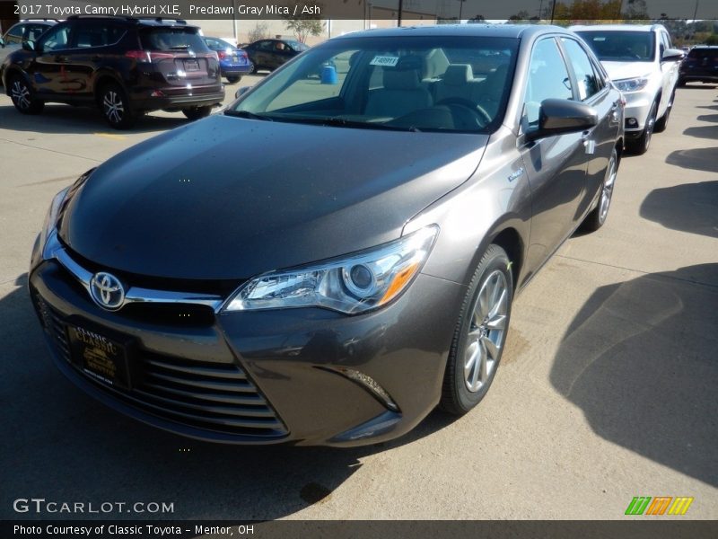 Predawn Gray Mica / Ash 2017 Toyota Camry Hybrid XLE