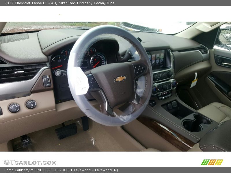 Siren Red Tintcoat / Cocoa/Dune 2017 Chevrolet Tahoe LT 4WD