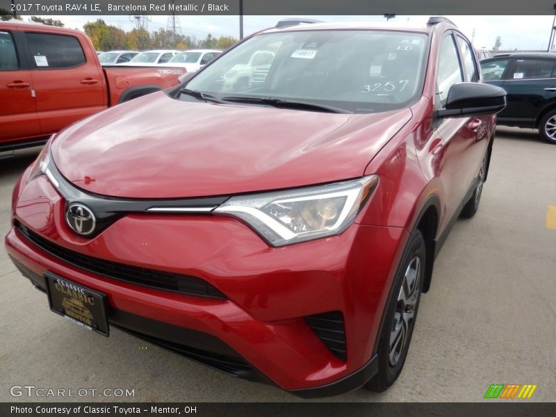 Barcelona Red Metallic / Black 2017 Toyota RAV4 LE