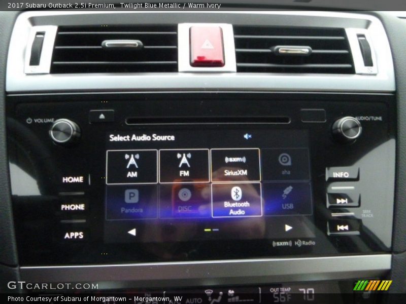 Twilight Blue Metallic / Warm Ivory 2017 Subaru Outback 2.5i Premium
