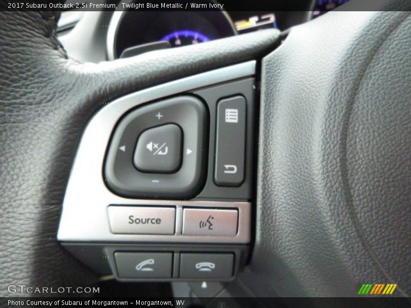 Twilight Blue Metallic / Warm Ivory 2017 Subaru Outback 2.5i Premium