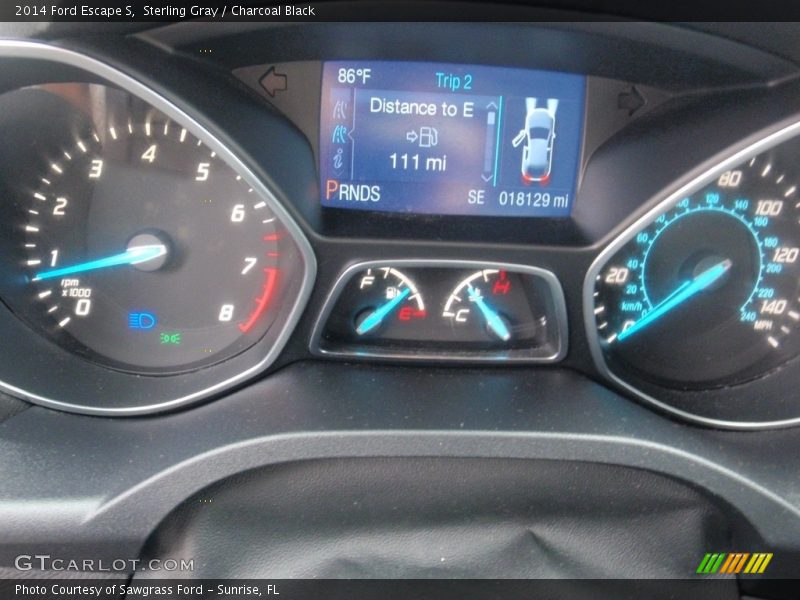 Sterling Gray / Charcoal Black 2014 Ford Escape S
