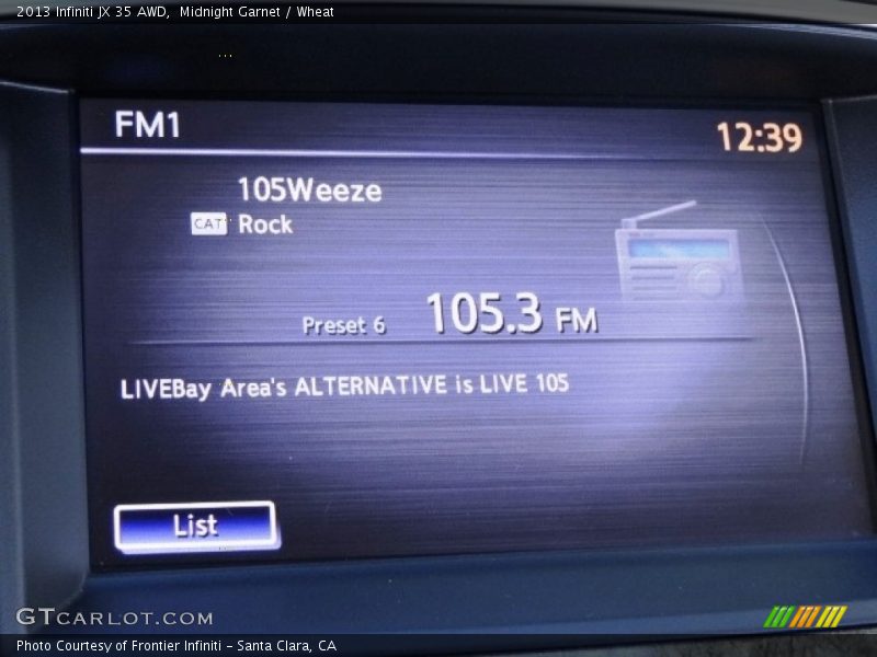 Midnight Garnet / Wheat 2013 Infiniti JX 35 AWD