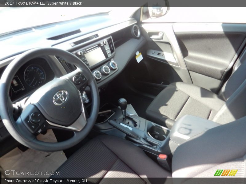 Super White / Black 2017 Toyota RAV4 LE
