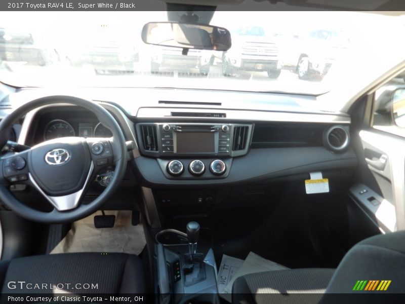 Super White / Black 2017 Toyota RAV4 LE