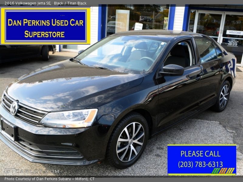 Black / Titan Black 2016 Volkswagen Jetta SE