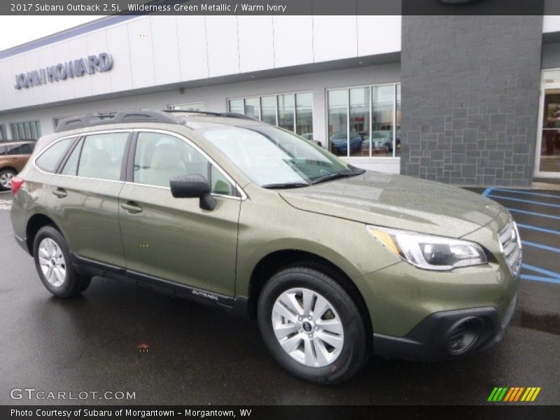 Wilderness Green Metallic / Warm Ivory 2017 Subaru Outback 2.5i
