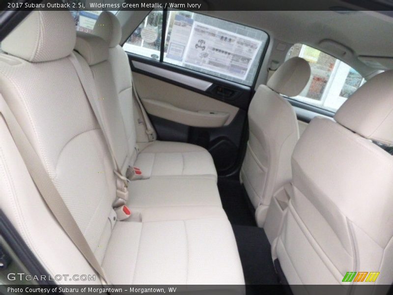 Rear Seat of 2017 Outback 2.5i