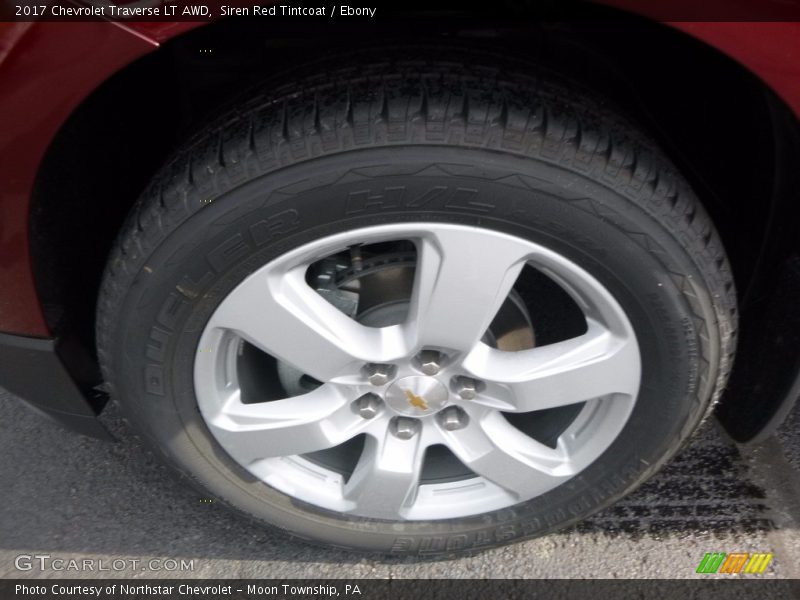 Siren Red Tintcoat / Ebony 2017 Chevrolet Traverse LT AWD