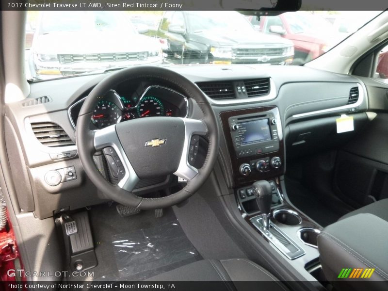 Siren Red Tintcoat / Ebony 2017 Chevrolet Traverse LT AWD