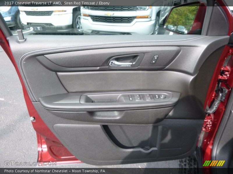 Siren Red Tintcoat / Ebony 2017 Chevrolet Traverse LT AWD