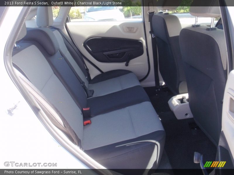 Oxford White / Charcoal Black/Light Stone 2013 Ford Fiesta S Sedan