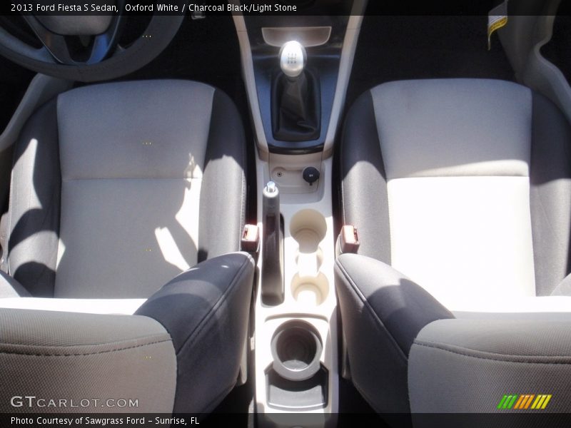 Oxford White / Charcoal Black/Light Stone 2013 Ford Fiesta S Sedan