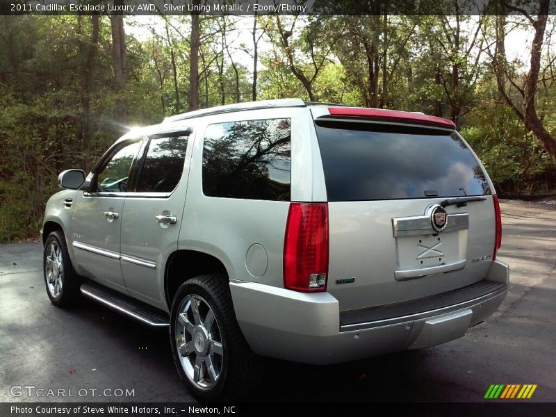 Silver Lining Metallic / Ebony/Ebony 2011 Cadillac Escalade Luxury AWD