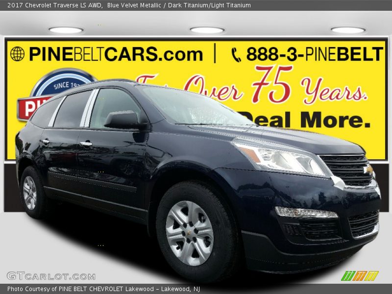 Blue Velvet Metallic / Dark Titanium/Light Titanium 2017 Chevrolet Traverse LS AWD