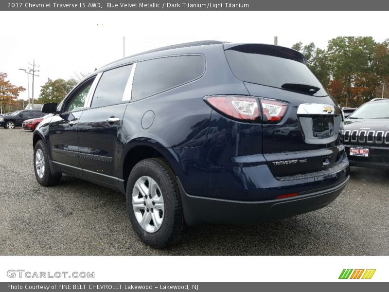 Blue Velvet Metallic / Dark Titanium/Light Titanium 2017 Chevrolet Traverse LS AWD