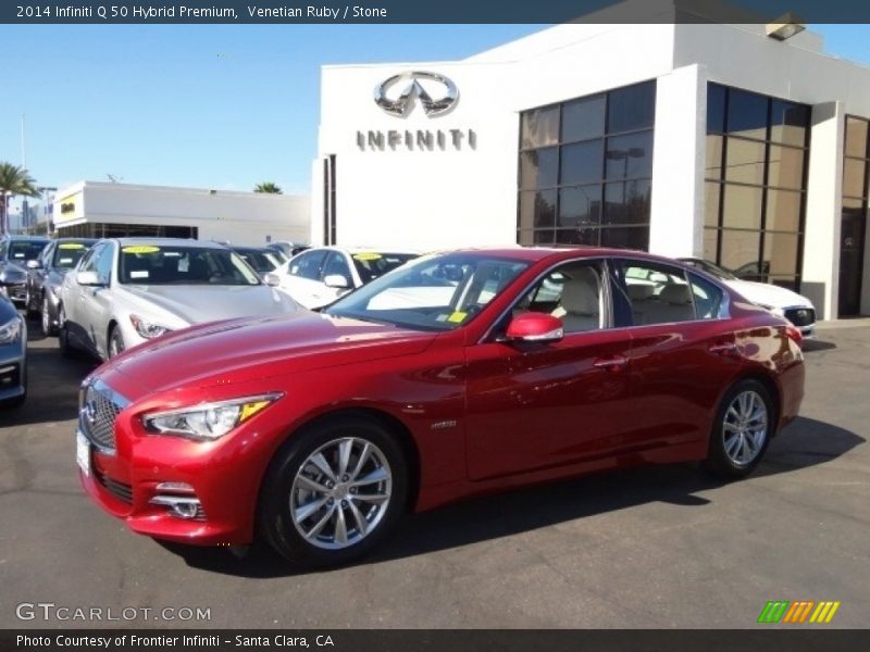 Venetian Ruby / Stone 2014 Infiniti Q 50 Hybrid Premium