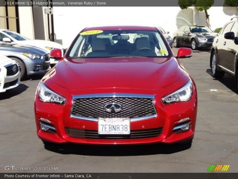 Venetian Ruby / Stone 2014 Infiniti Q 50 Hybrid Premium