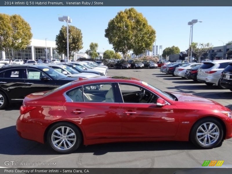 Venetian Ruby / Stone 2014 Infiniti Q 50 Hybrid Premium