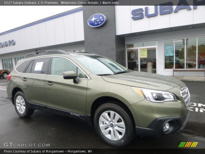Wilderness Green Metallic / Warm Ivory 2017 Subaru Outback 2.5i Premium