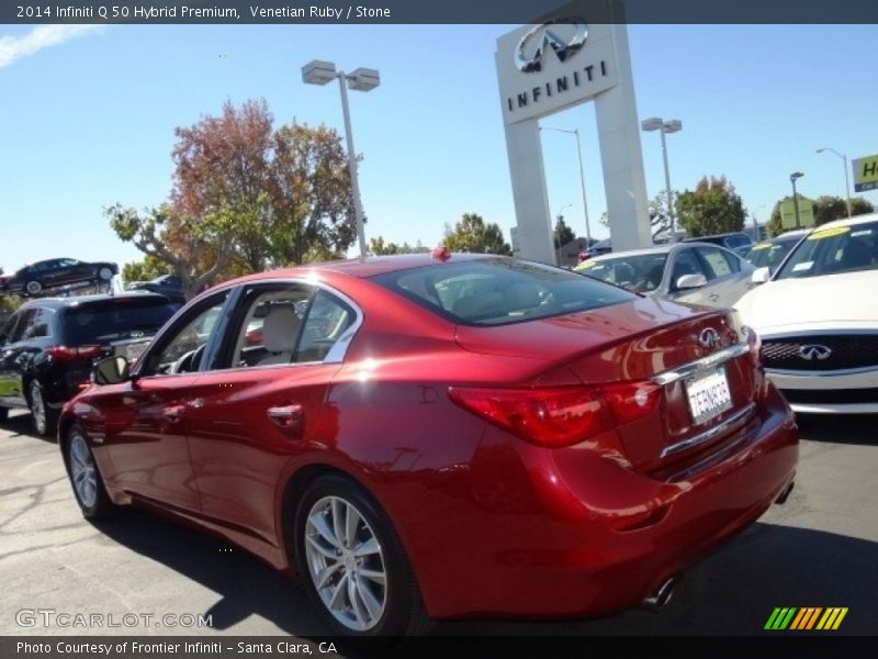 Venetian Ruby / Stone 2014 Infiniti Q 50 Hybrid Premium