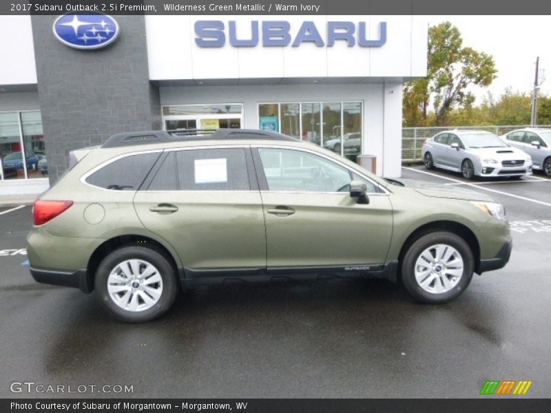 Wilderness Green Metallic / Warm Ivory 2017 Subaru Outback 2.5i Premium
