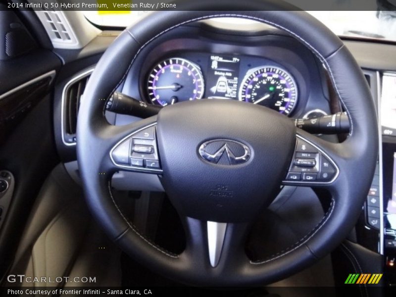 Venetian Ruby / Stone 2014 Infiniti Q 50 Hybrid Premium