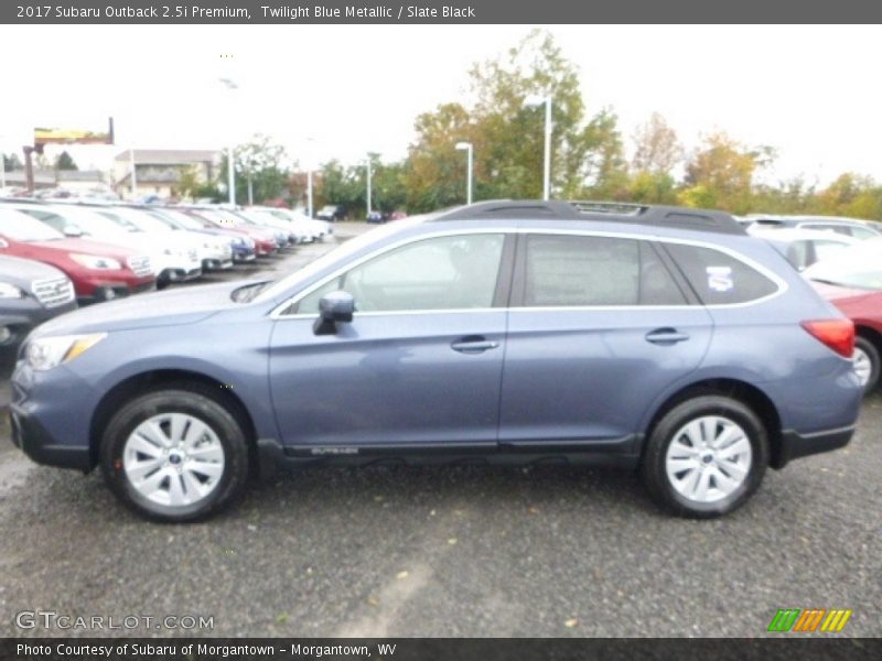 Twilight Blue Metallic / Slate Black 2017 Subaru Outback 2.5i Premium