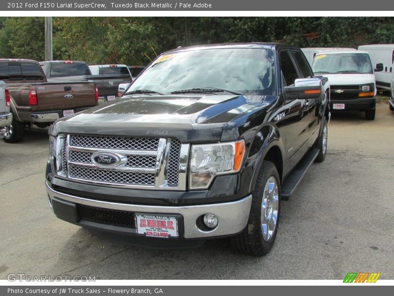Tuxedo Black Metallic / Pale Adobe 2012 Ford F150 Lariat SuperCrew
