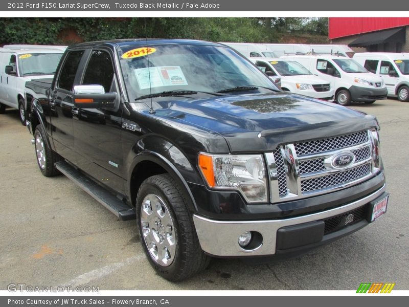 Tuxedo Black Metallic / Pale Adobe 2012 Ford F150 Lariat SuperCrew