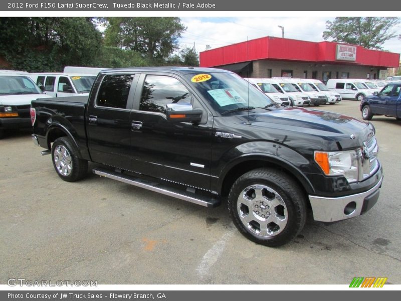 Tuxedo Black Metallic / Pale Adobe 2012 Ford F150 Lariat SuperCrew