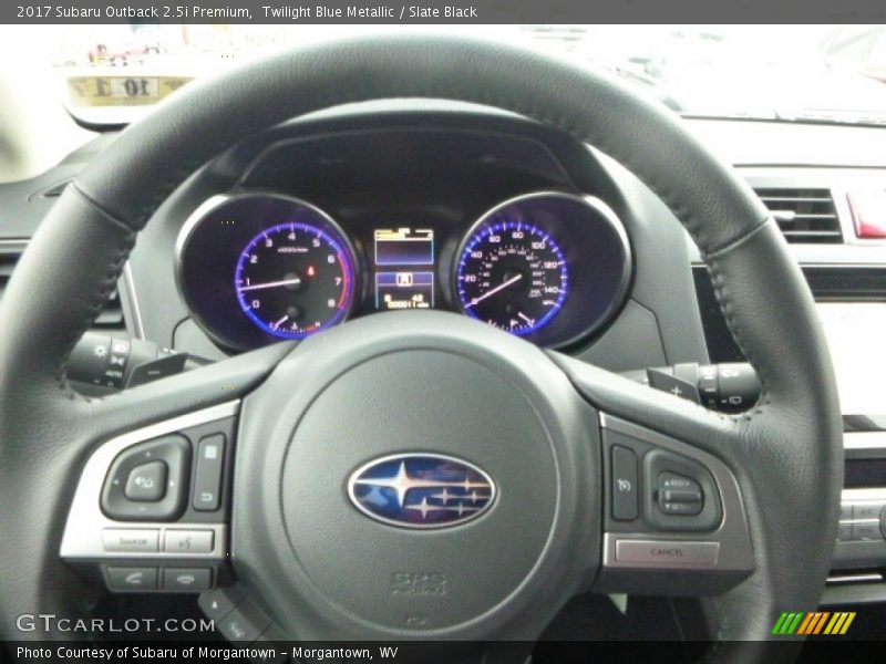 Twilight Blue Metallic / Slate Black 2017 Subaru Outback 2.5i Premium