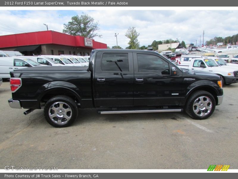 Tuxedo Black Metallic / Pale Adobe 2012 Ford F150 Lariat SuperCrew