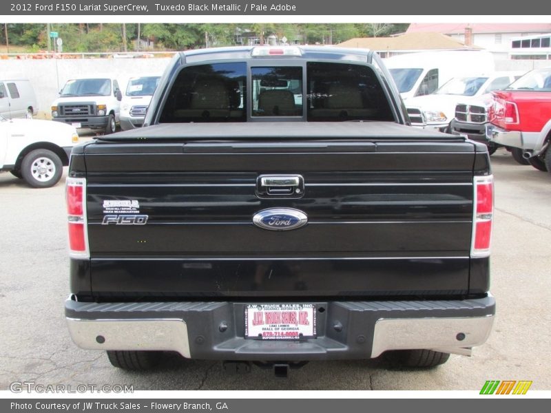 Tuxedo Black Metallic / Pale Adobe 2012 Ford F150 Lariat SuperCrew