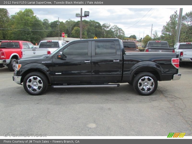 Tuxedo Black Metallic / Pale Adobe 2012 Ford F150 Lariat SuperCrew