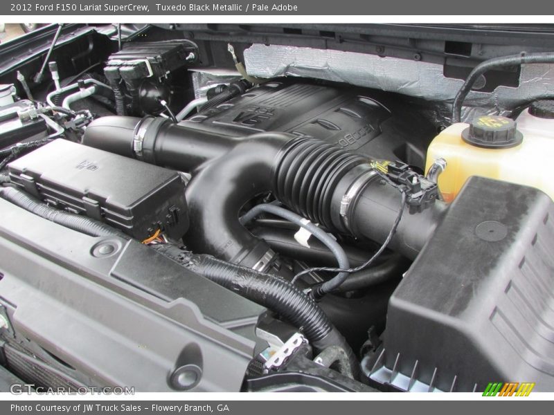 Tuxedo Black Metallic / Pale Adobe 2012 Ford F150 Lariat SuperCrew