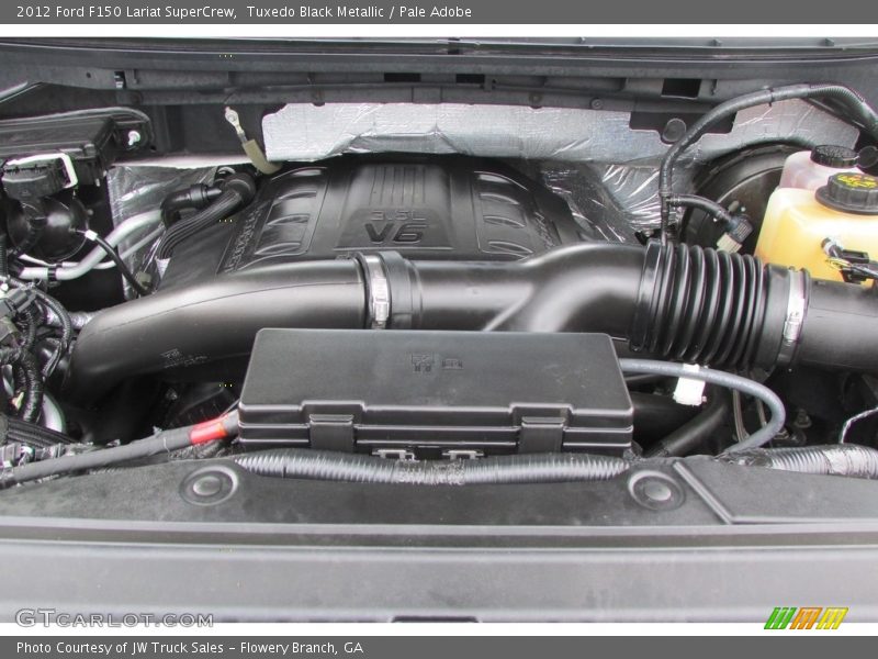 Tuxedo Black Metallic / Pale Adobe 2012 Ford F150 Lariat SuperCrew