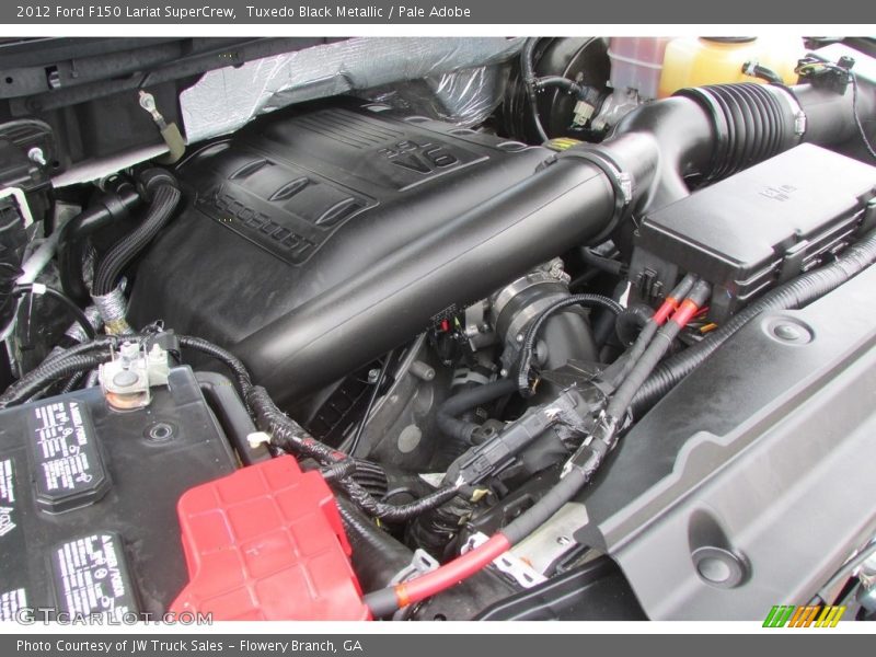 Tuxedo Black Metallic / Pale Adobe 2012 Ford F150 Lariat SuperCrew