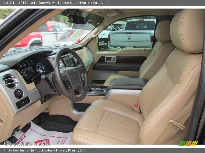 Tuxedo Black Metallic / Pale Adobe 2012 Ford F150 Lariat SuperCrew