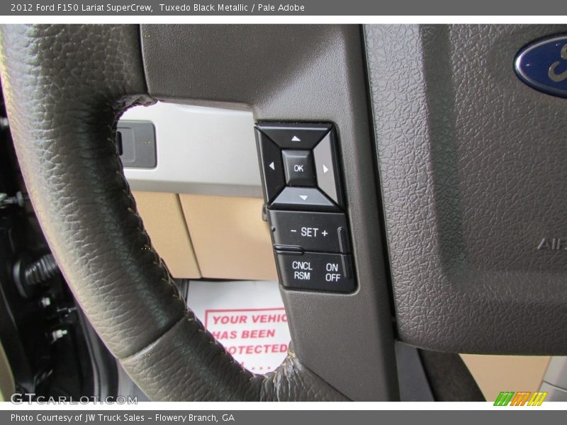 Tuxedo Black Metallic / Pale Adobe 2012 Ford F150 Lariat SuperCrew