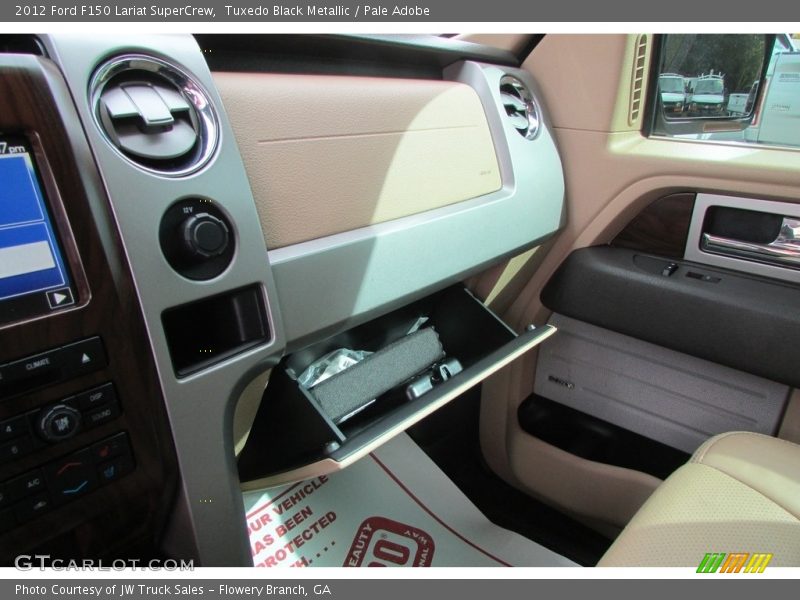 Tuxedo Black Metallic / Pale Adobe 2012 Ford F150 Lariat SuperCrew
