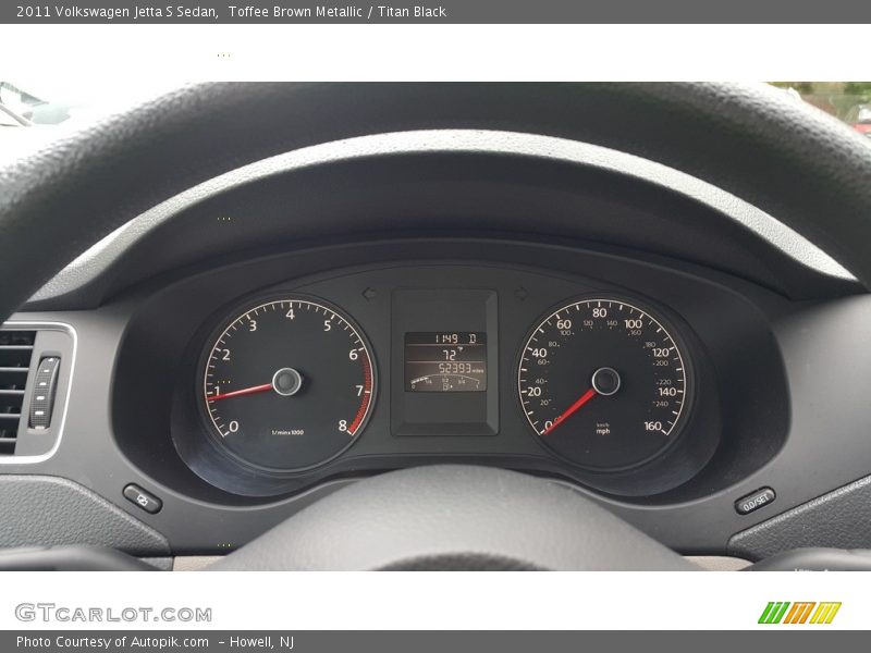 Toffee Brown Metallic / Titan Black 2011 Volkswagen Jetta S Sedan