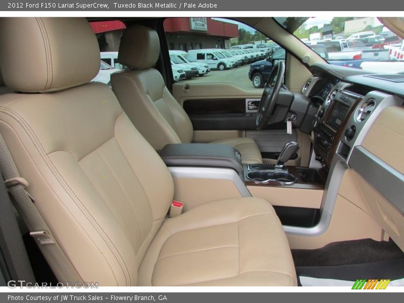 Tuxedo Black Metallic / Pale Adobe 2012 Ford F150 Lariat SuperCrew