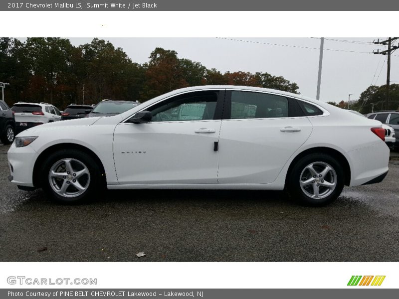 Summit White / Jet Black 2017 Chevrolet Malibu LS
